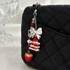 Sweet Bow Strawberry Pendant Keychain, Creative Lollipop Star Mobile Phone Chain Lanyard