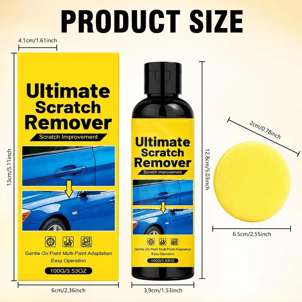 NanoPolix Car Scratch Remover, NanoPolix Scratch Remover, Plastic Polish Scratchs Removers, Quick Fix Removal Paste for Deep Scratches, All Paint
