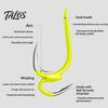 Live Bait Hook 10Pcs Metal Classic Double Fishing Hooks, High Carbon Steel Hooks with Earthworm Barbs, Sharp Open Shank Anti-Escape for Freshwater