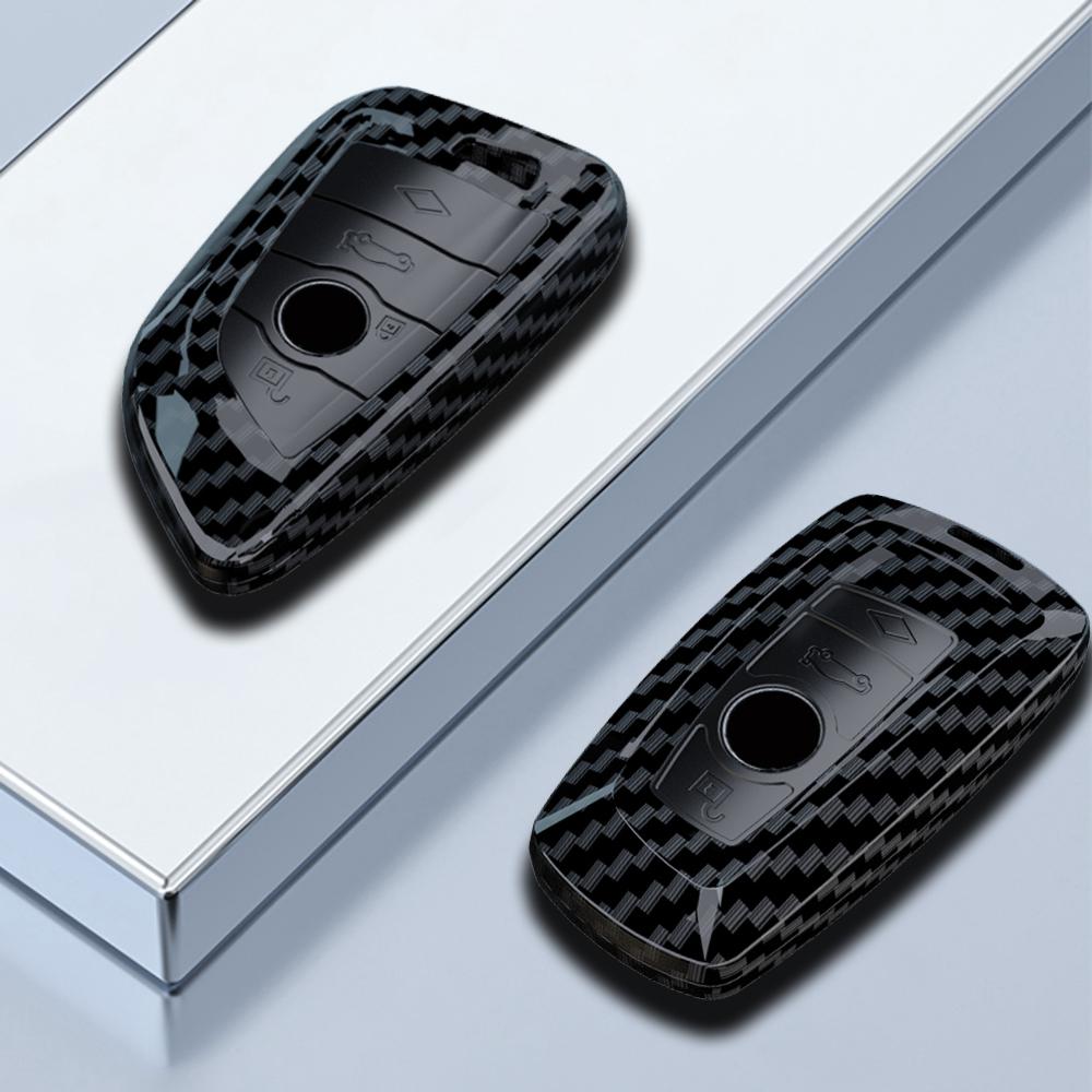 Abs Carbon Fiber Car Key Case Cover For Bmw 1 2 3 4 5 6 7 Series X1 X3 X4 X5 X6 X7 F10 F20 F30 G20 G30 G01 F15 F16 G02 G05 F34
