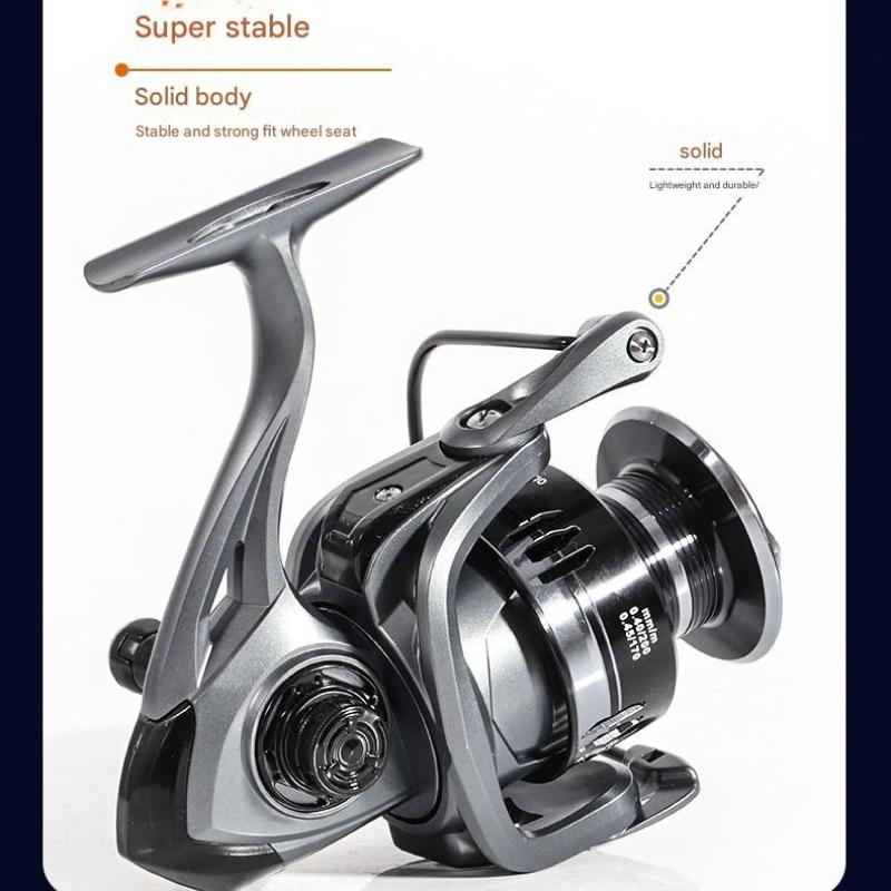 Mavllos ME 2+1 Bearing Spinning Reel Long Cast Design Left/Right Hand Swap, Max Drag Force,Saltwater Ready Fishing Reel for Big Game