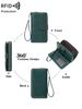 Vintage Elegante Damen Lange Geldbörse RFID Bifold Multifunktionale Reißverschluss Handtasche Münzfach Multifunktionaler Kreditkartenhalter