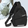 Solid Color Shoulder Crossbody Bag Multifunctional Sports Knapsack Cool Nylon Chest Bag  Male