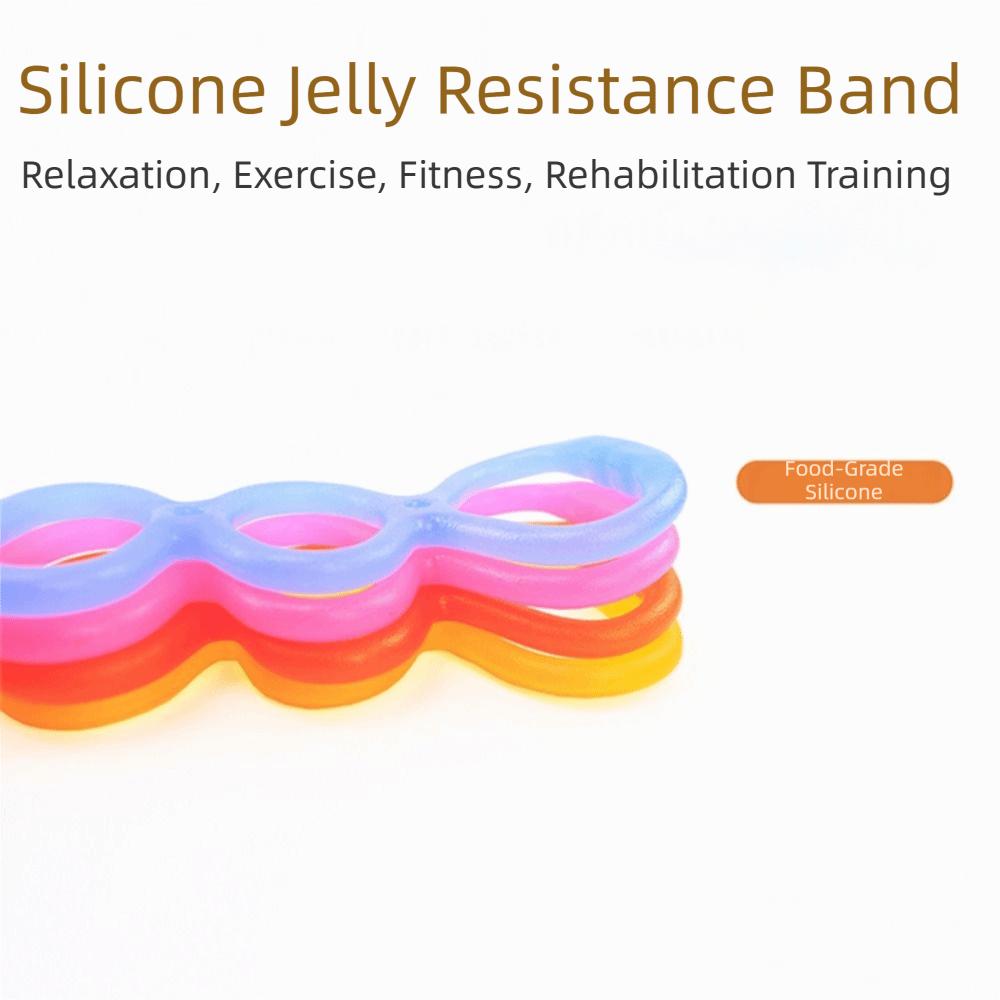 Flexible Yoga Stretch Band 7 Ring Silicone Elastic Stretcher Pull Up Assist Band  Gym Exercise