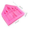 Weiche Silikonformen, Burghaus-Gebäudeform für Fondant, Schokoladenkuchen, Dekoration, Backgeschirr, DIY, Gipsherstellungsformen