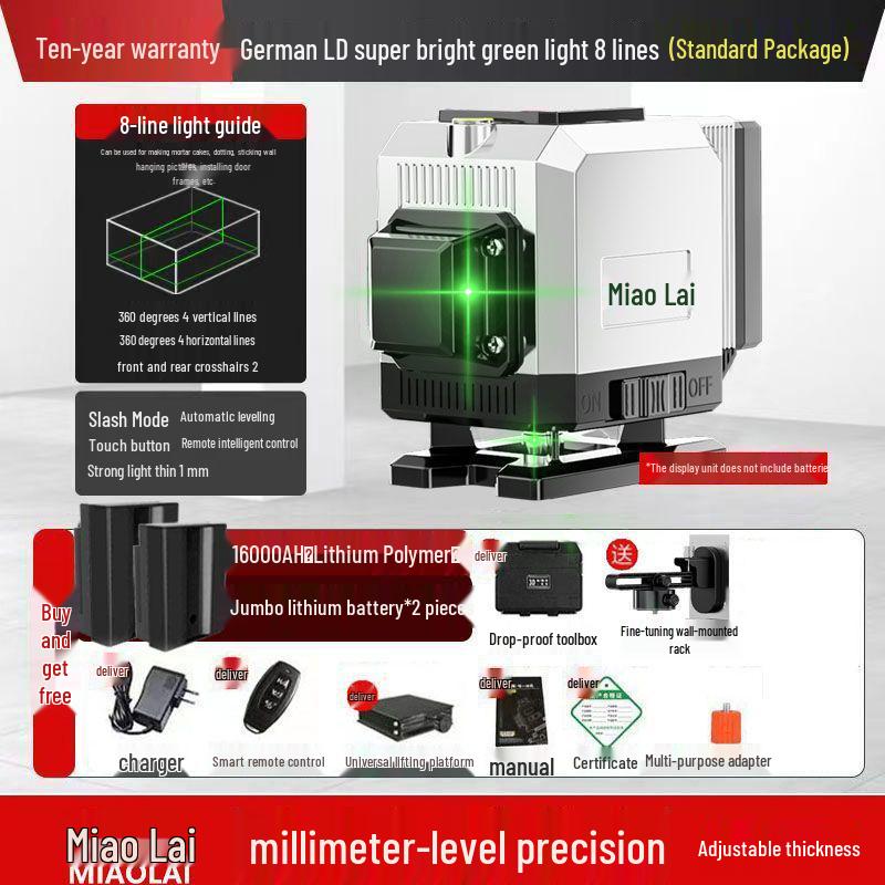 2025 Wysokoprecyzyjny 12-liniowy Projektor Ścienno-Podłogowy Samopoziomujący na Podczerwień