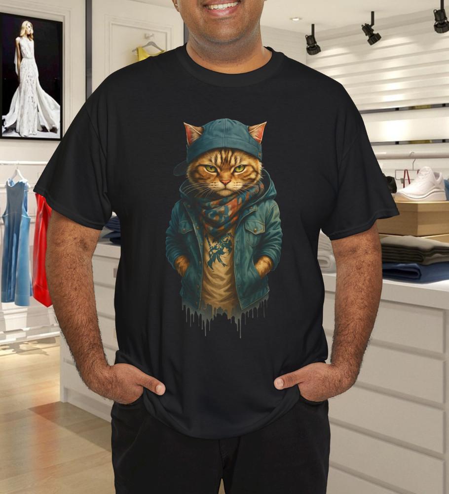 

Cool Streetwear Cat T-Shirt 3XL