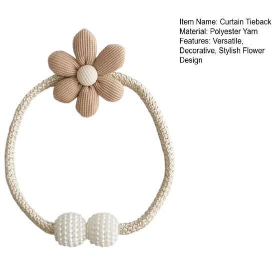 Flower Curtain Tieback Boho Stylish Decorative Curtain Flower Curtain Holdback Holder for Living