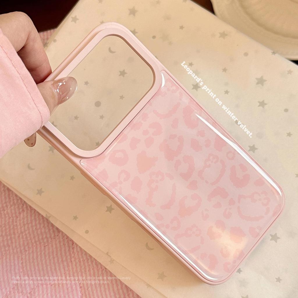 Pink Leopard Print Phone Case for iPhone 15, iPhone 16, iPhone 17 Pro Max