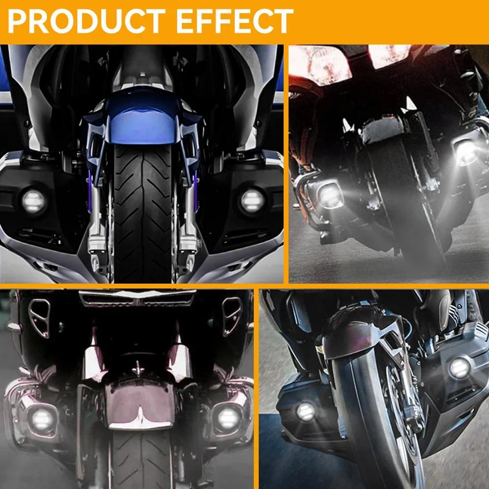 Motorcycle LED Driving Fog Light For Honda Goldwing 1800 GL1800 2006-2010 2012-2017 DOT Moto Headlight LED Driving Fog Light