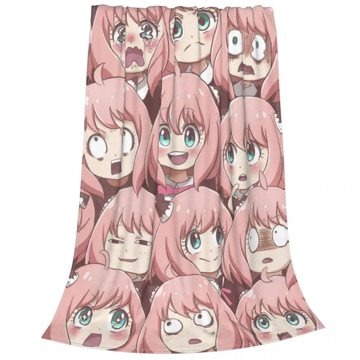 

Одеяло аниме Forger Anya, фланелевое семейное легкое тонкое одеяло Spy x для кровати, покрывало 75x100cm 30x40in