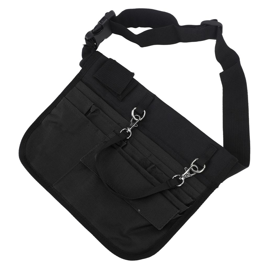 Nurse Fanny Pack Medical Supplies Storage Bag Multi Compartment Nurse Medical Waist Pouch Black