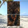 Fierce Dark Tiger Print Beach Towel Patterned Sunscreen And Windproof Suitable For Swimming Pool Camping Travel