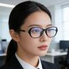 Simple Square Plastic Eyeglass Frame Fashion Trendy Reading Glasses Anti Blue Light Eyewear for Men and Women