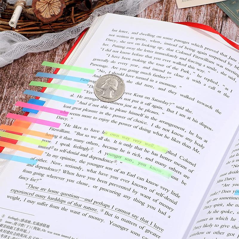 300Sheets Translucent Sticky Note Pad Clear Sticky Notes Long Page Markers Index Tab For Office School Supplies Planner Memo