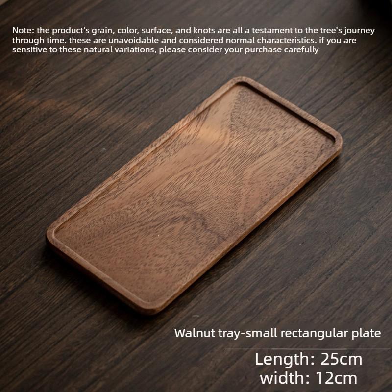 Premium Whole Piece Walnut Wood Serving Tray No Splicing Natural Grain Wooden Coffee Tea Tray Elegant Wooden Serving Board