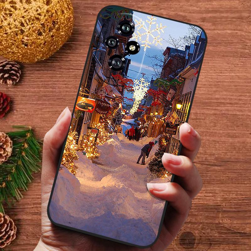 Christmas Silicone Soft Case for Honor 200 Pro 200 Lite 5G 90 Smart X5B Plus Cover Bumper for Honor X6B X6A Cute Bumper Funda