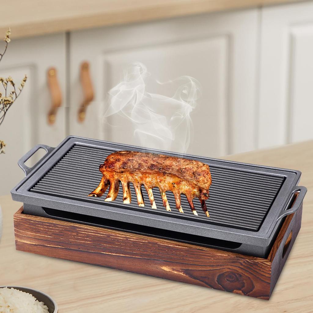 Pan Barbecue Grill Cookware Practical Aluminum Alloy Outdoor Grilling Griddle for Travel