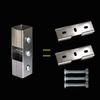 40*40mm Square Tube Connector solderless galvanizing Steel Joint Connector carbon steel Fixed Pipe Clamp Clip Fastener