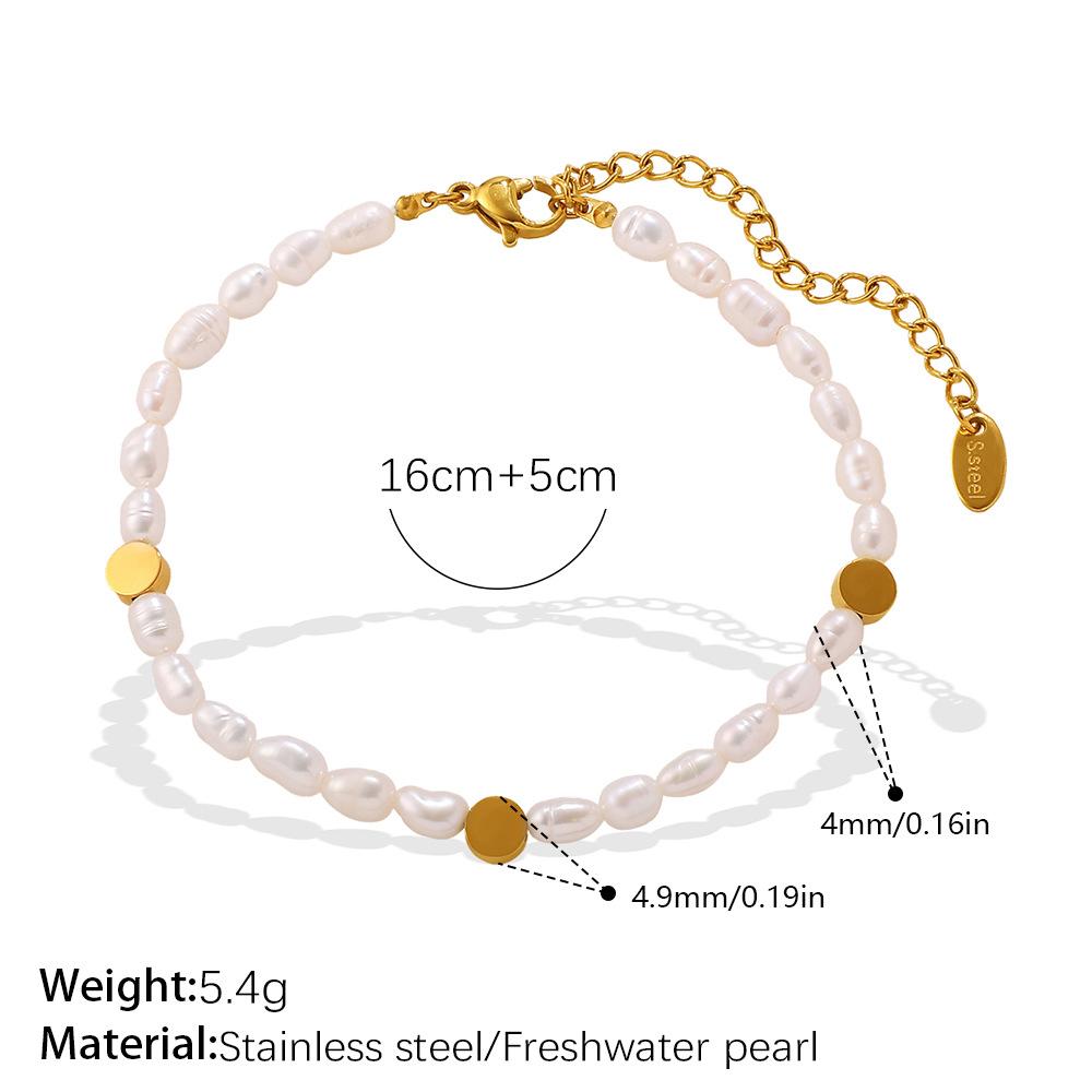 Waterproof New Baroque Freshwater Pearl Bracelet Necklace Set Light Luxury Beaded Bracelets With EU Reach US CPSIA Standard