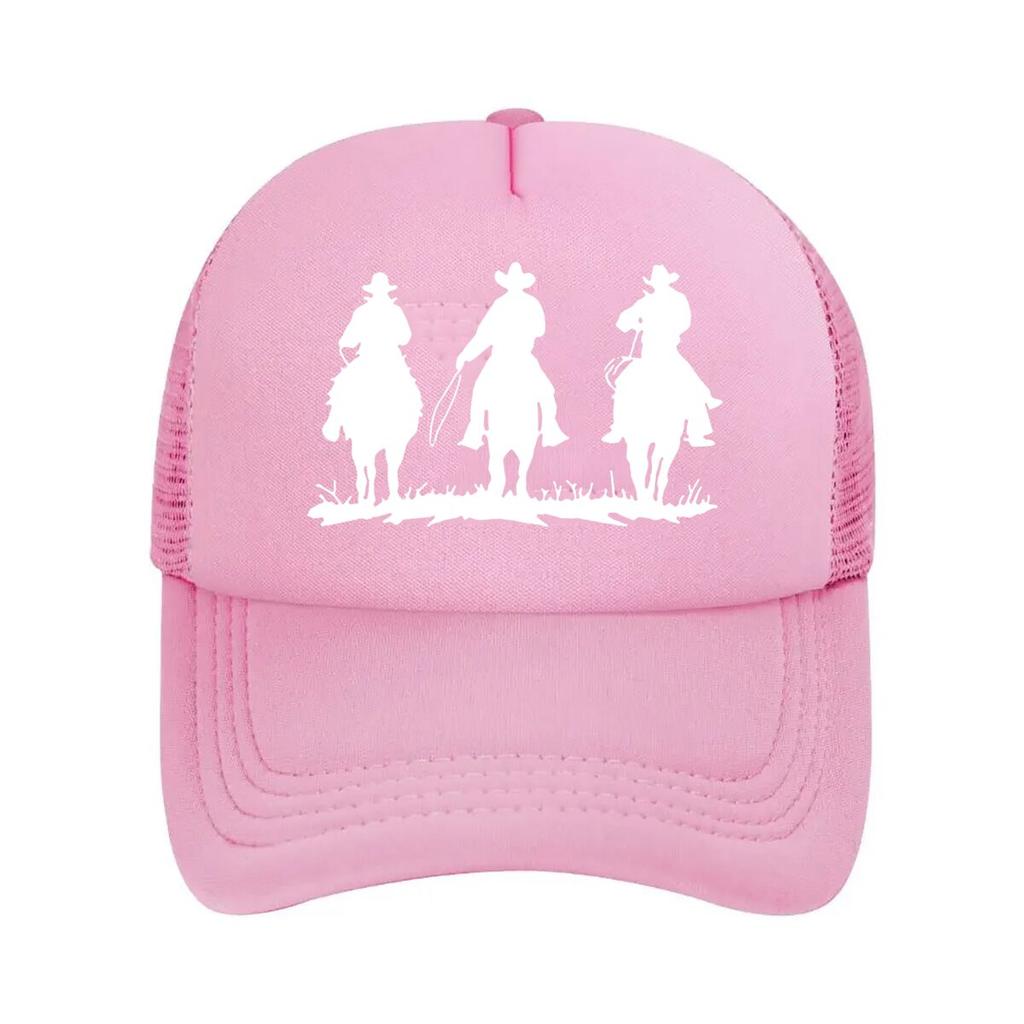 Cowboy Horse Print  Mesh Baseball Cap Dad Hat Hip Hop Snapback Cap