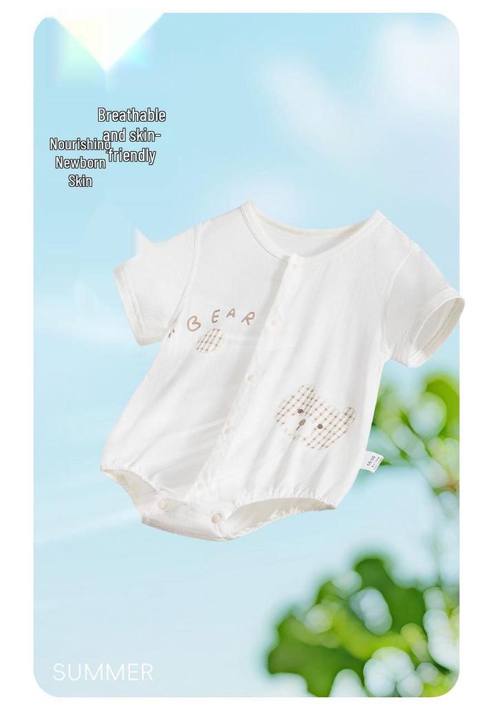 Summer Snap Crotch Baby Romper - Triangle Onesie Pajamas for Newborns