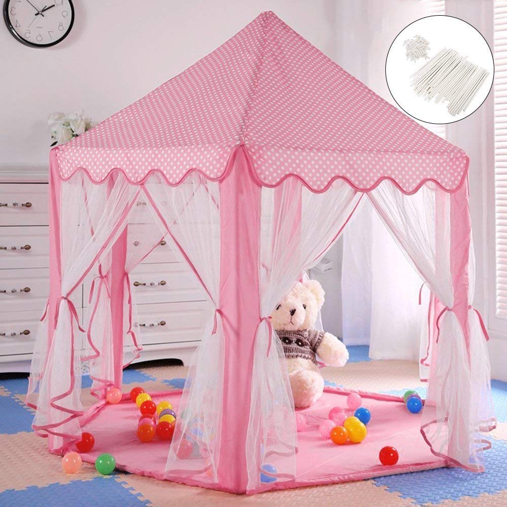 Actnow Kids Indoor Great Value Young Splendid Stage Kids Play Kids Tent Easy to Includes Storage Bag Tent, Girls, Children's Tent, [Tent + Mat, Set]