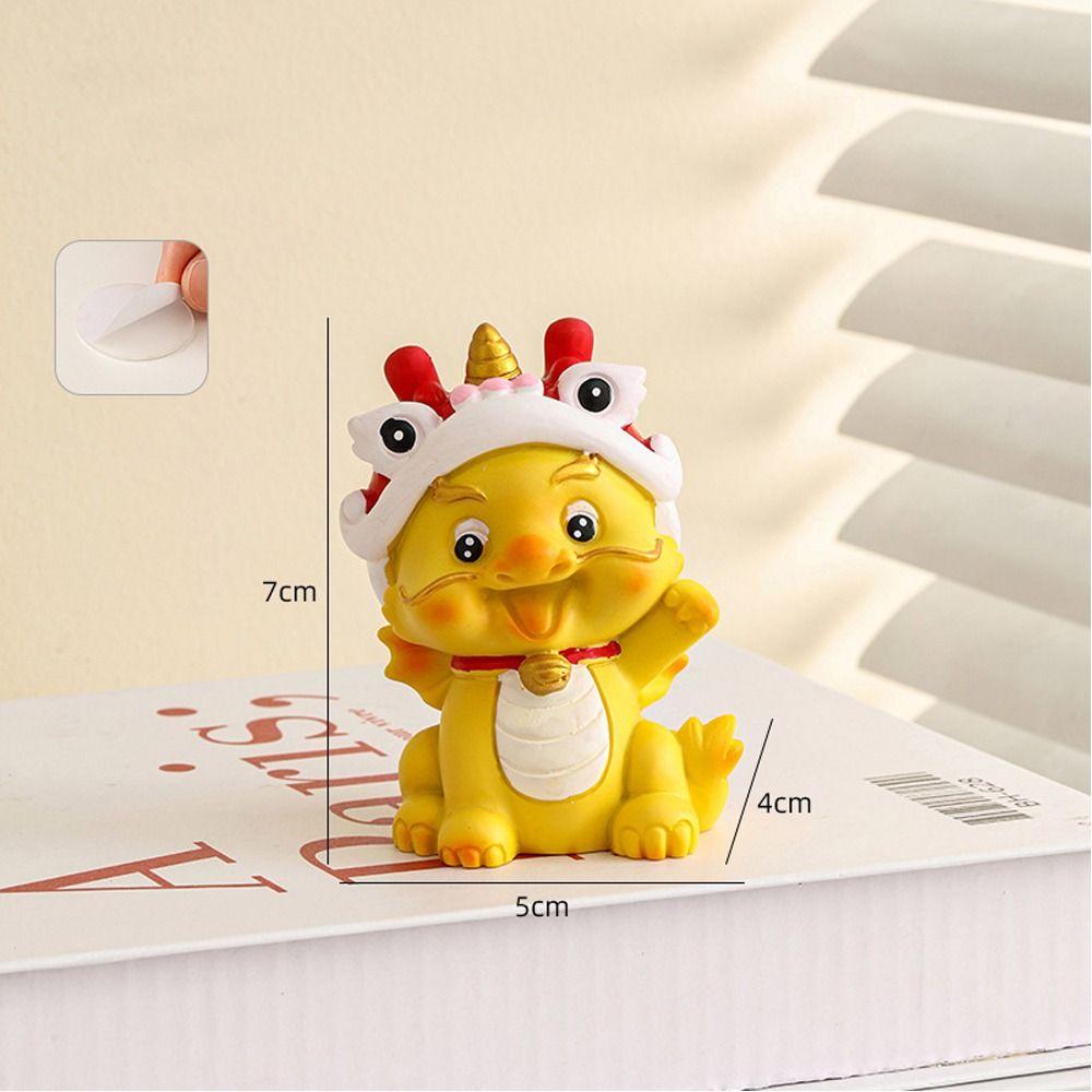 Accesorii Birou Figurine Dragon Auriu 2024 Anul Dragonului Mini Meșteșug Rășină Acasă