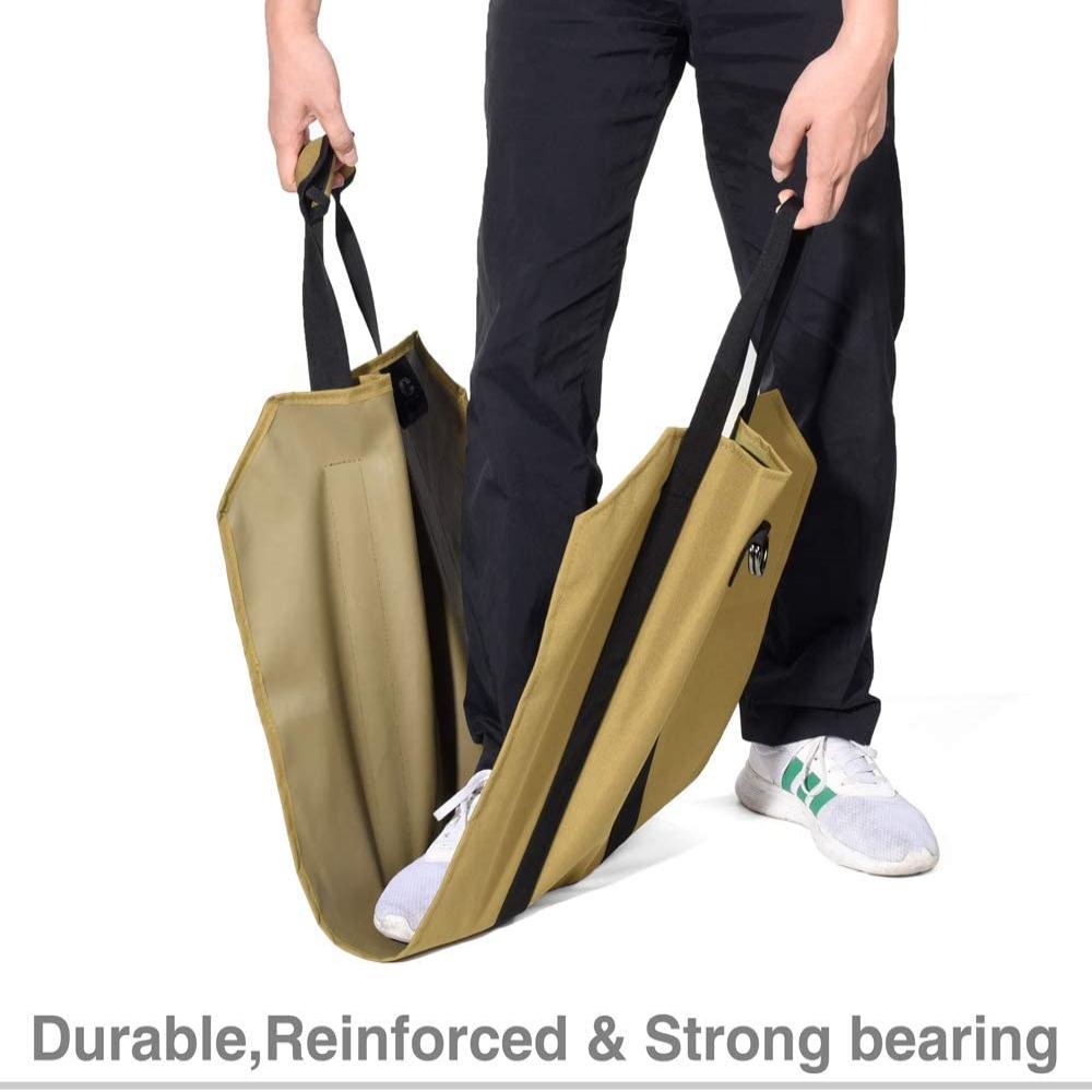 Roomier Design Firewood Storage Bag Water-Proof Scratch-resistant Wood Log Carrier Outdoor Camping Firewood Holder Wood Carry Bag Practical Use