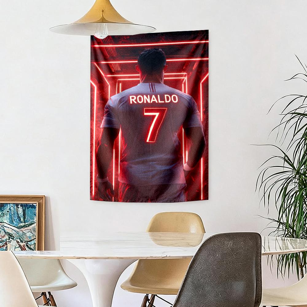 Cristiano Ronaldo Vintage Tapestry Nordic Minimal Suitable For Dorm Wall Reading Corner Living Room Four Seasons Vintage Wall Art Gift For New Home