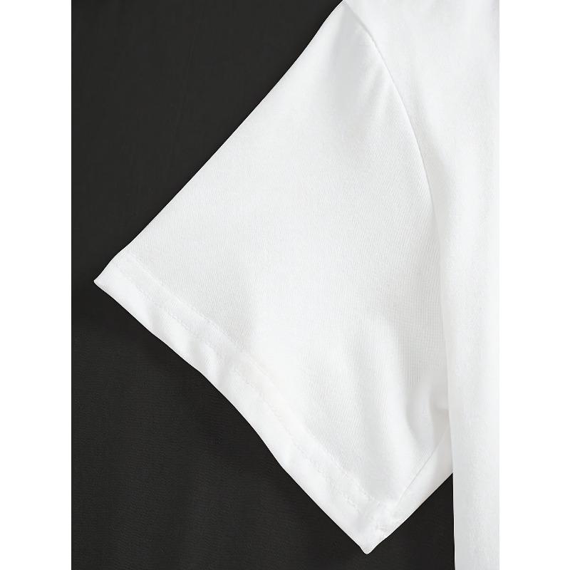 Women's Floral Eiffel Tower Bicycle Print Tee Round Neck Short Sleeve Spring Summer Casual Patterned Everyday Stylish Top