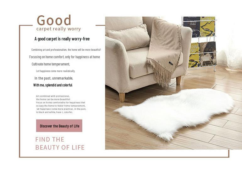 Exclusive Wear-Resistant Australian Sheepskin Carpet for Bedroom & Living Room