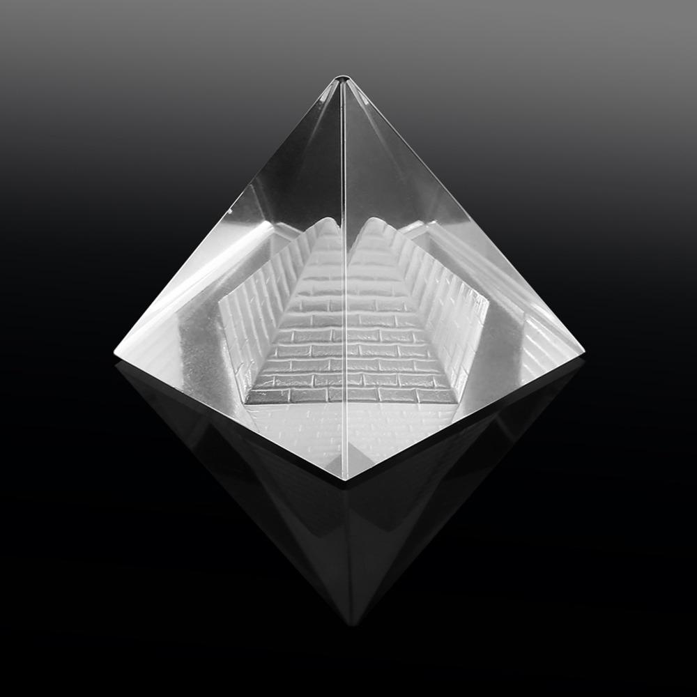 Crystal Crystal Pyramid Figurine 1.57 Inch Height Pyramid Ornament  Home Decoration