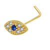 L Needle Curved Hook Thin Rod Nose Stud Zircon Devil Eye Love Nose Puncture Jewelry Nose Ring
