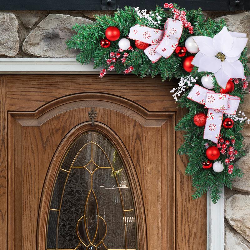 Window Decoration Pendants Easy To Hang Holiday Decoration Simulated Garland Reusable Iron Wire Christmas Decorations Polyester