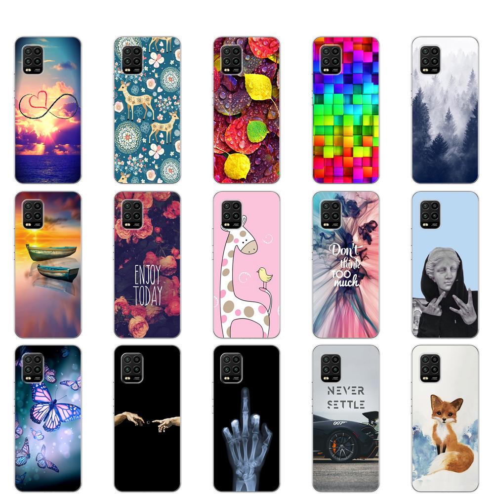 For Xiaomi Mi 10 Lite Case 6.57" Soft Silicon Tpu Cover For Xiaomi Mi 10Lite 5G Mi10Lite Phone Back Shell Bumper Funda