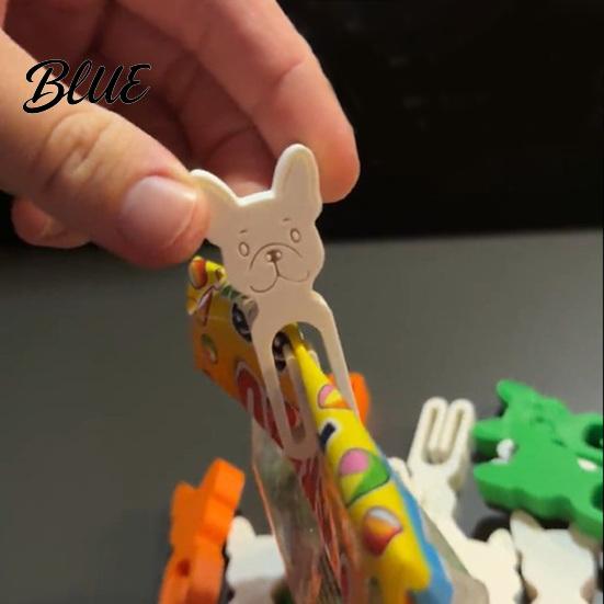 Document Clamps for Office 10Pcs 3D Printed French Bulldog Chip Clip Cute Food Bag Clips Durable Paper Holders Snacks Resealable Kitchen Organizer,