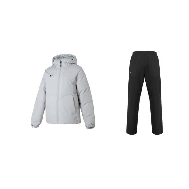 Under Armour Training Hooded Zip Long Sleeve Mid Waist Elastic Pants Casual Sports Suit Unisex suit 21500737-001+23600801-009