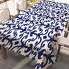 Classic Blue And White Porcelain Tablecloth Table Cover Christmas Picnic Party Wedding Waterproof Desk Cloth Table Decor