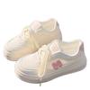 Summer Mesh Breathable Little White Shoes Women's 2025 New Bow with Skirt Shoes Campus Style Sports Board Shoes