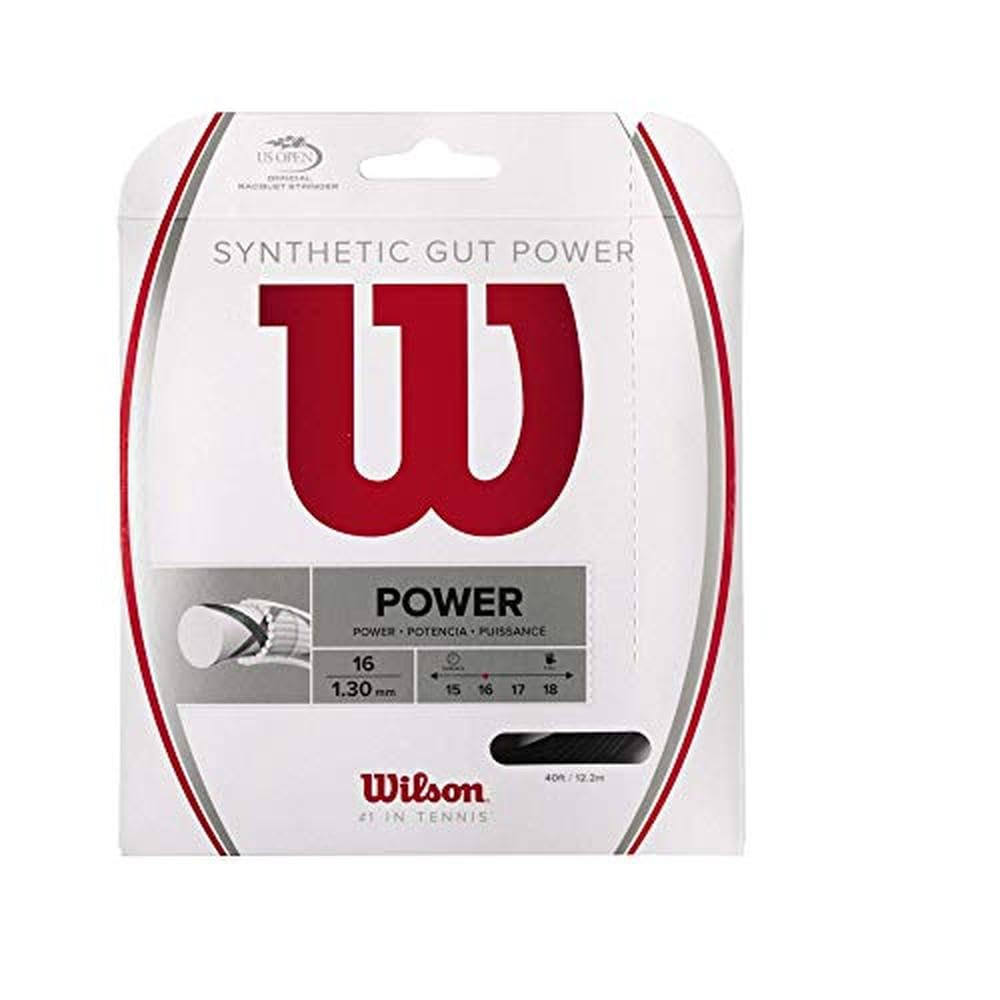 Wilson SYNTHETIC GUT POWER 16 WRZ945200 tennis string black чёрный