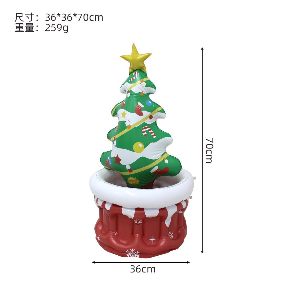 

Christmas Tree Inflatable Ice Bucket - Outdoor Drink Cooling Storage, Festive Beverage Chiller for Holiday Party Decor