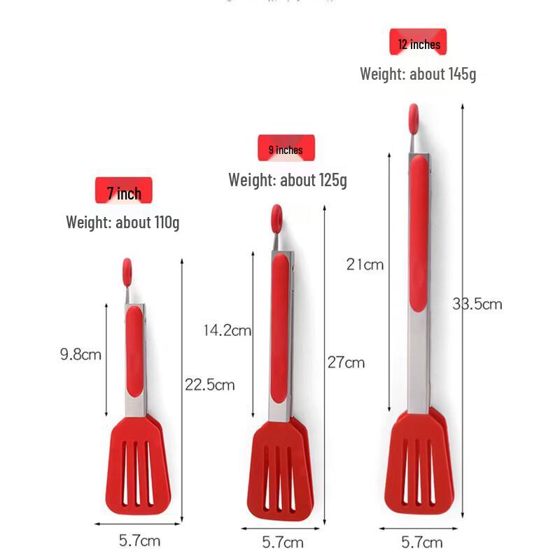 Silicone Heat-Resistant Non-Stick Cooking Tongs