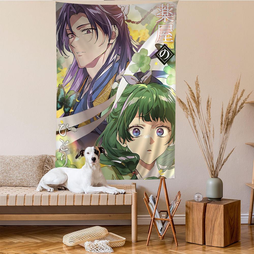 Diarios de la boticaria Anime Impreso Tapiz de Pared Grande Colgante Tarot Alfombras de Pared Hippies Decoración para Dormitorio Hogar