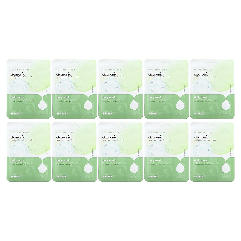 SNP, Daily Beauty Mask, Cicaronic , 10 Sheet Masks, 0.67 (20 ml) Each