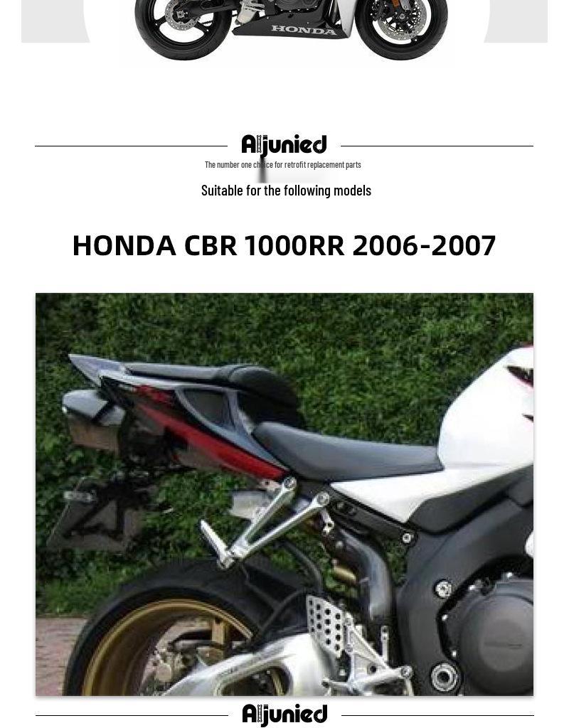 Honda CBR1000RR Tail Tidy with Black Turn Signals - Modified Short Tail License Plate Holder & Fender Accessories
