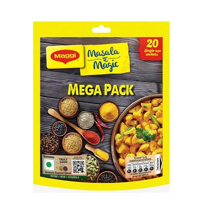 Maggi Masala-Ae-Magie, (20 zakjes) Alles-in-één Masala voor droge groenten, paneer, dal en meer zakje, 120 g