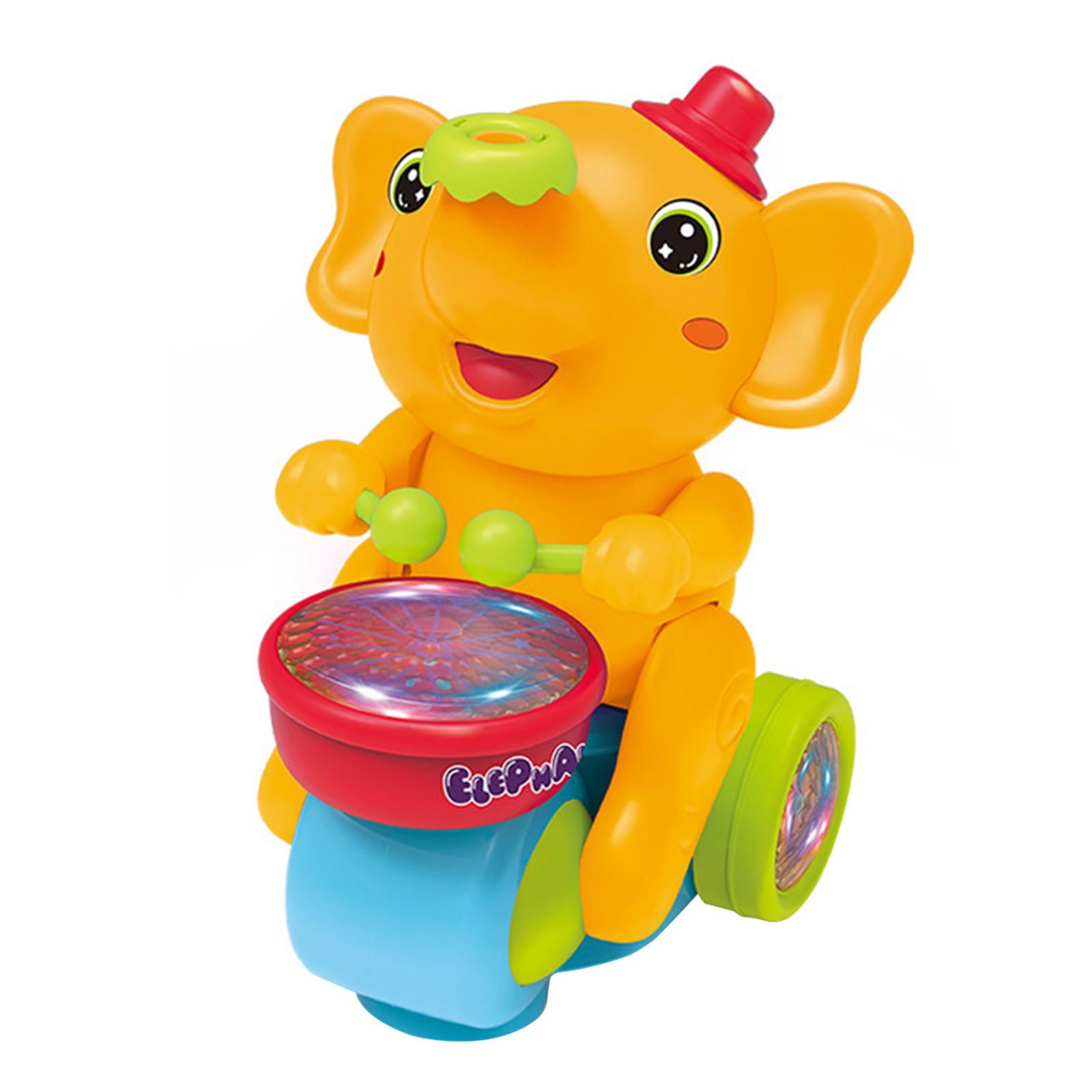 

Милый слон-музыкант, игрушечный электрический мотоцикл, светящиеся барабаны, подвеска-слон, дующий в мяч, универсальная машина One Size оранжевый