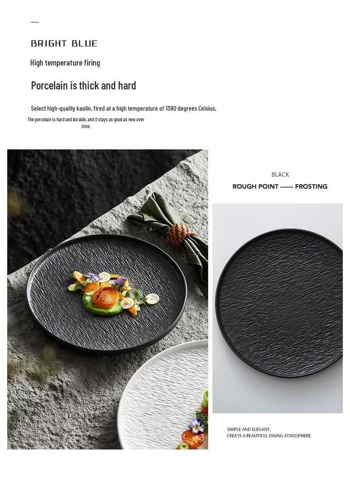 Creative Ceramic Dinner Plate - Ideal for Steak, Pasta, and More