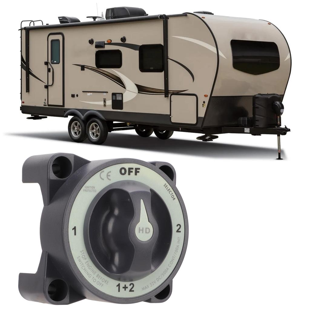 500A Marine Battery Cut Off Switch Heavy Duty 4 Position Battery Disconnect Switch for RV Boat